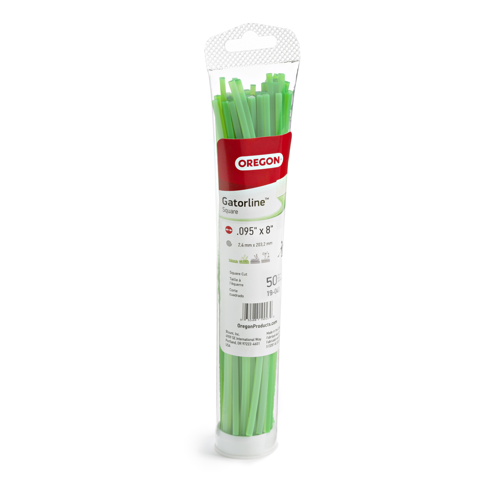 Oregon Gatorline Trimmer Line, Line Diameter 0.095 in, Line Length 8 in, Model# 19-041
